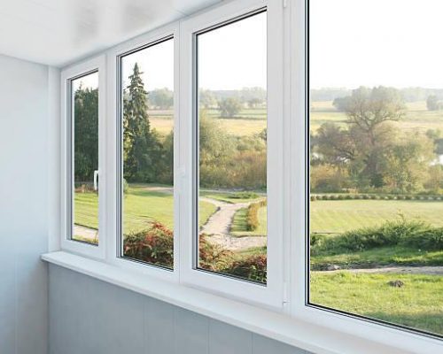 The image of the loggia in the brick house